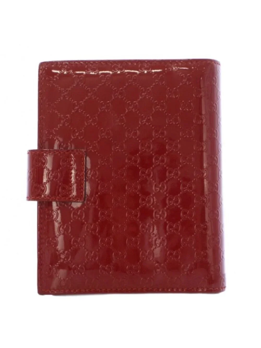 Gucci Guccissima Agenda Notebook Case Patent Leather